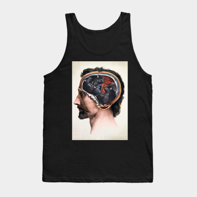 i went to college once, but all they found were rats in my head Tank Top by basementgalaxy